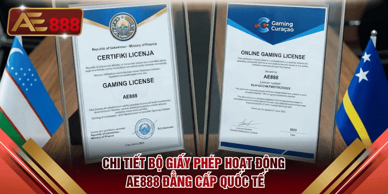 Chi tiết bộ giấy phép hoạt động AE888 đẳng cấp quốc tế
